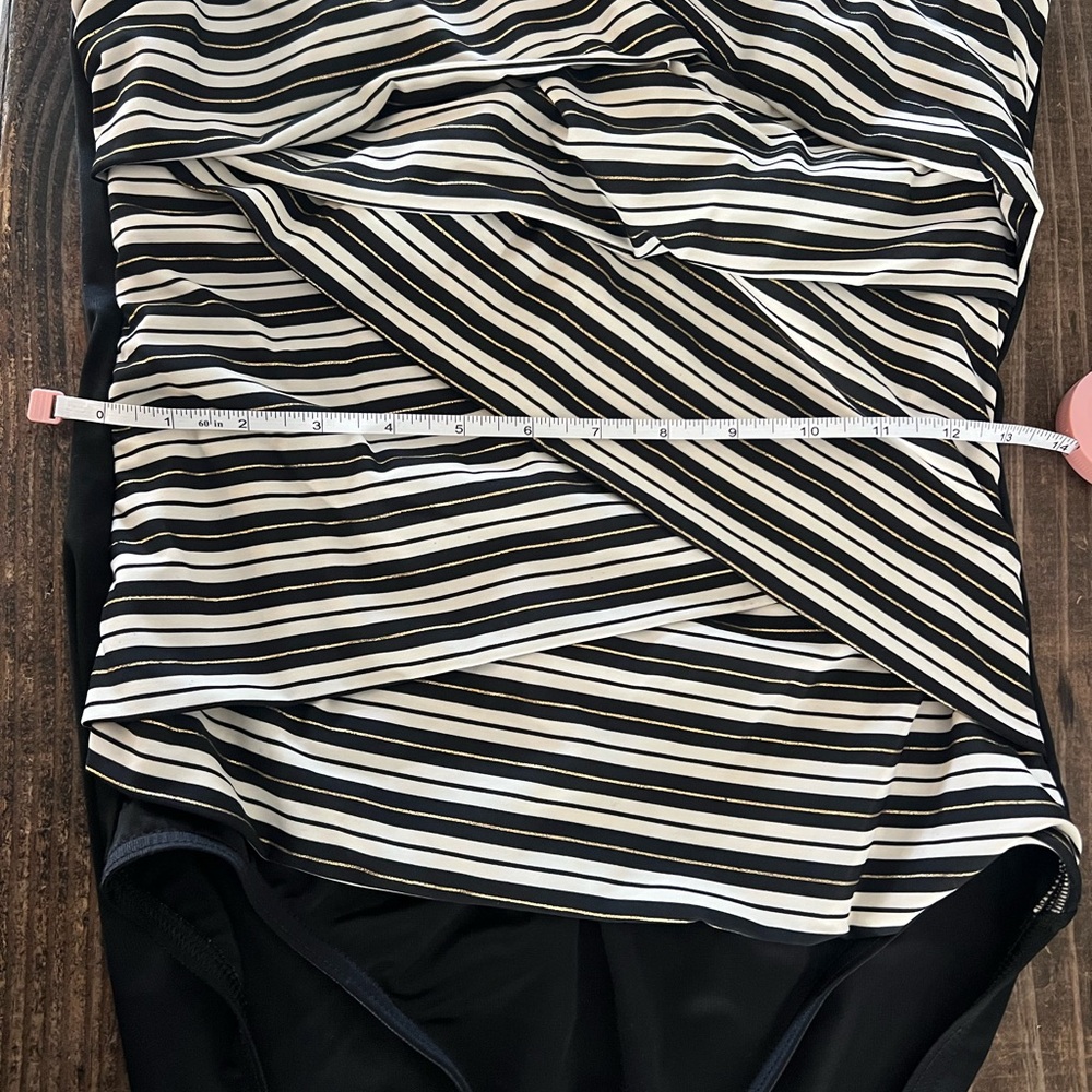 Miraclesuit Black and White Strapless One-Piece Swimsuit - Picture 13 of 14